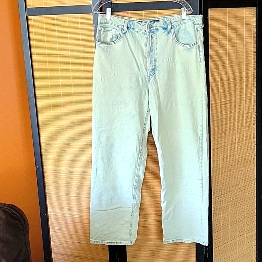 Wild Fable size 16 yellow washed high rise relaxed leg